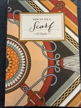 Scarf Tying Tips faux-silk covered guide book - How to Tie a Scarf - 33 styles